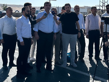 Serkan Ramanlı ve HÜDAPAR heyeti ölüm yolunu kapattı