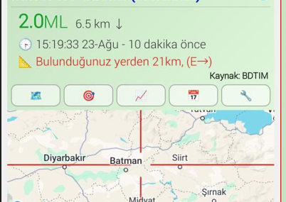 Beşiri İkikörü’de deprem!
