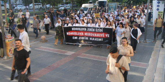 Şengal Katliamı kitlesel yürüyüşle protesto edildi