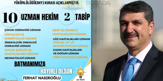Batman’a yeni hekim kadrosu tahsis edildi