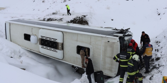 Erzincan’da kahraman şoför, Canı pahasına yolcuları kurtardı