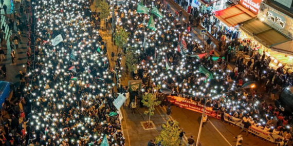 Diyarbakır’da İsrail’in Gazze saldırılarına karşı yürüyüş düzenlendi