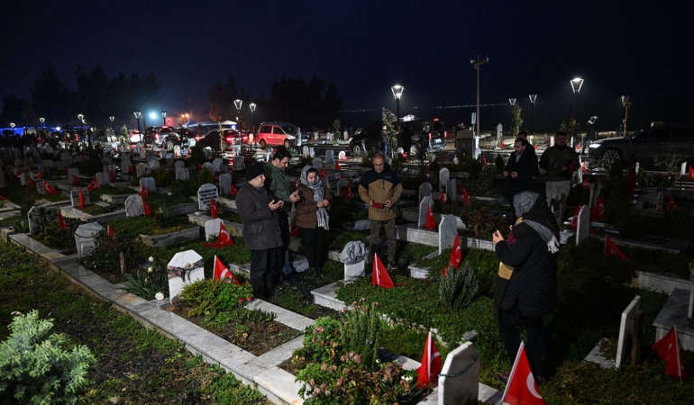 Deprem mezarlık dua