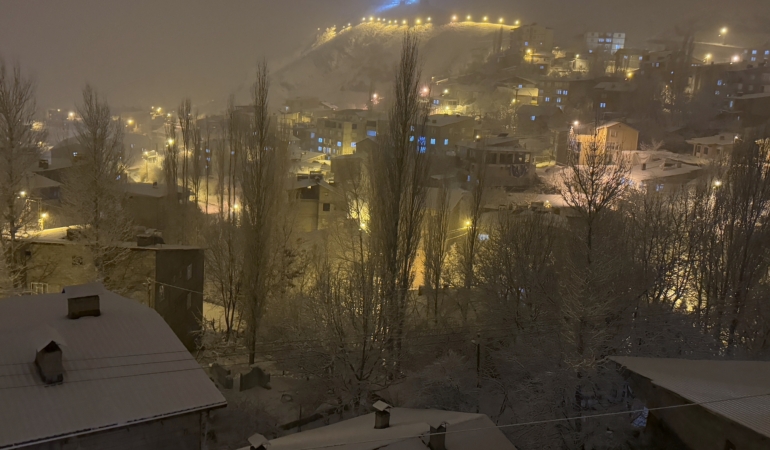 Hakkari'de kar yağışı etkili oluyor
