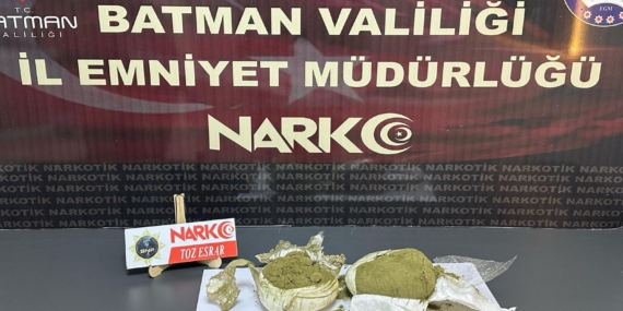 Batman’da uyuşturucu operasyonu: 1 kilo 76 gram toz esrar ele geçirildi