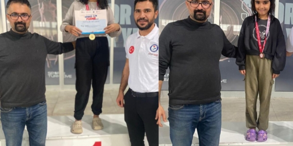 Batmanlı minik kardeşler yüzmede bölge şampiyonu oldu