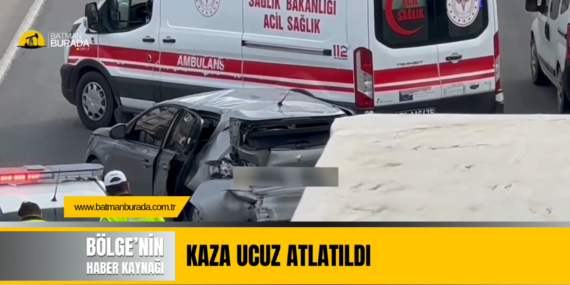 Batman’da korkutan kaza ucuz atlatıldı