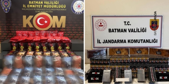 Batman’da kaçakçılıkla mücadelede iki ayrı operasyon