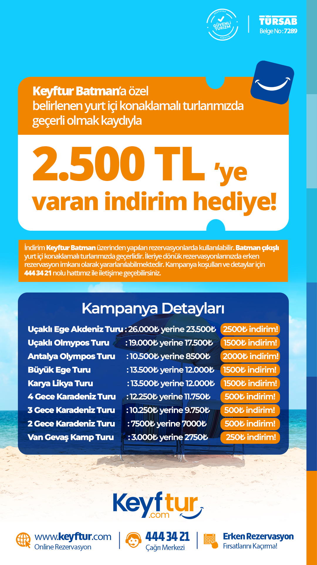 Batman kavrulurken Keyftur’dan serin tatil fırsatları!