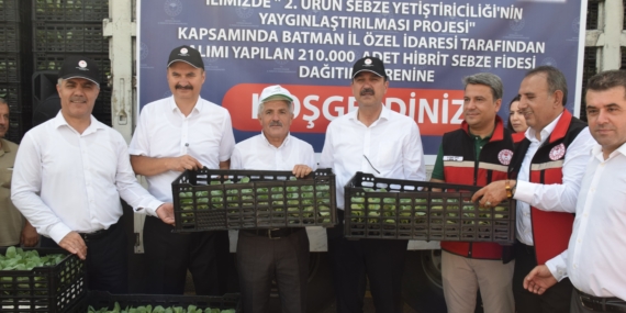Batman’da çiftçilere 210 bin adet sebze fidesi dağıtıldı