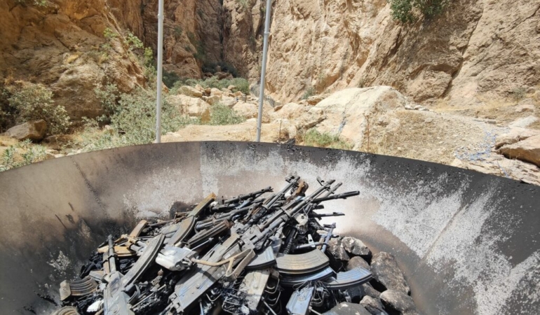 pkk yakılan silahlar