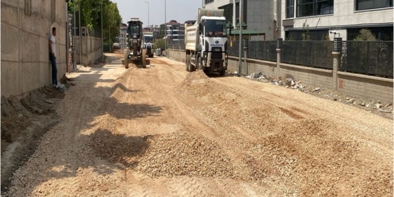 Çamlıtepe’de yeni alternatif yol çalışmaları devam ediyor