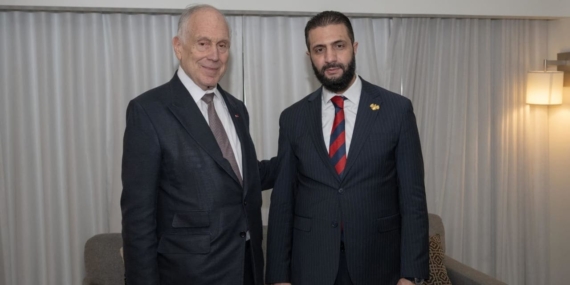 HTŞ lideri Şaraa, dünya Yahudi Kongresi başkanıyla görüştü