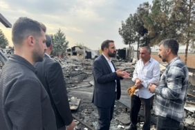 Başkan Altun’dan Yangın Mağduru Esnafa Destek Ziyareti (1)