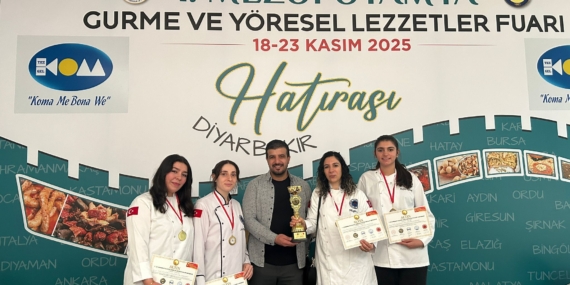 Batman Üniversitesi Gastronomi Bölümü Ulusal Yarışmadan Birincilikle Döndü