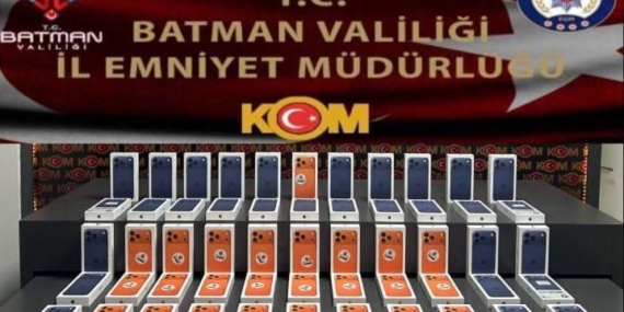 Batman’da 6,6 Milyon TL değerinde İphone 17 ele geçirildi