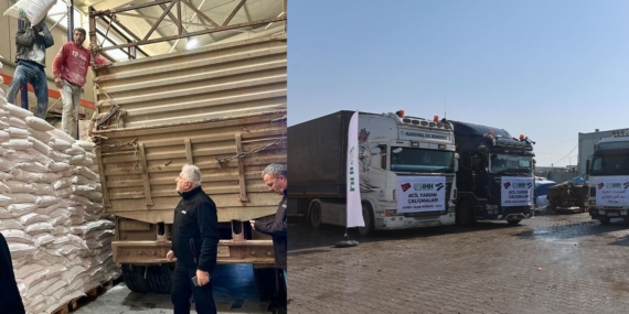 HÜDA PAR, İHH ve AFAD Kobani’ye yardım gönderdi