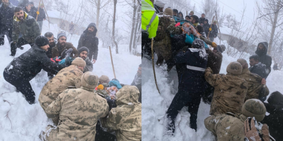 Van’da çığ altında kalan bir kadın hayatını kaybetti: 22 ev tahliye edildi