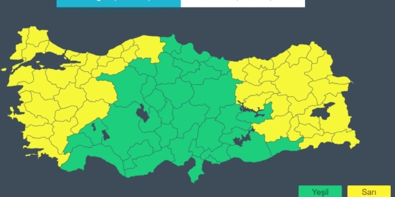 Meteoroloji Batman dahil 48 il için sarı alarm verdi