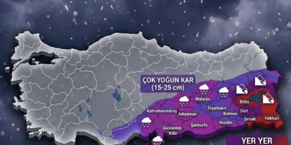 Batman için kuvvetli kar yağışı uyarısı