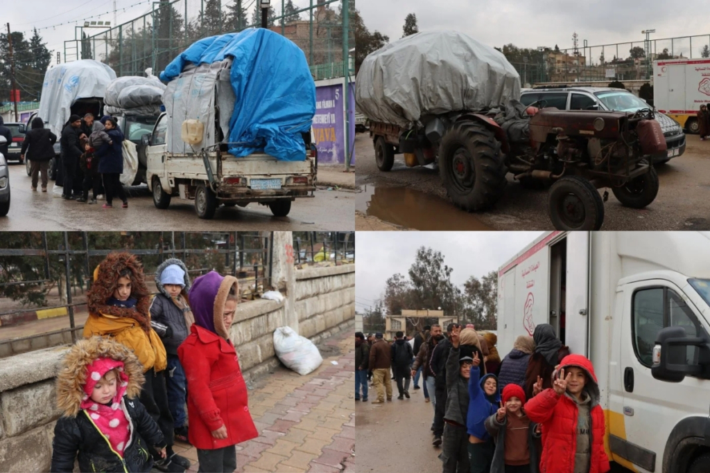 Suriye'de çatışmaların Arasında Kalan Binlerce Kürt Göç Yolunda • Batman  Burada