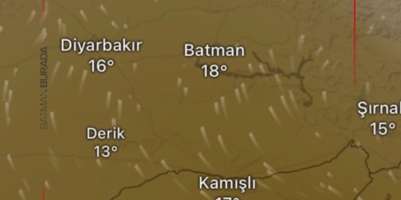 Batman’da toz taşınımı alarmı: Çamur yağışı bekleniyor
