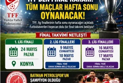 TFF’den final kararı: Tüm maçlar hafta sonu oynanacak