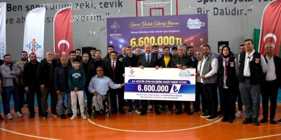 Batman’da amatör spor kulüplerine 6,6 milyon tl destek