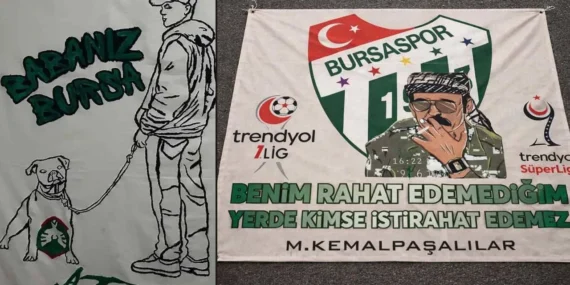 Bursaspor taraftarından Amedspor’a ırkçı pankartlar