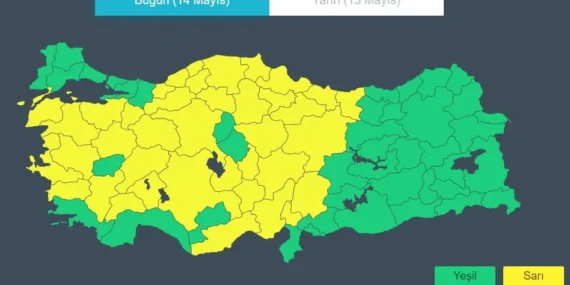 Türkiye genelinde kuvvetli yağış ve fırtına uyarısı