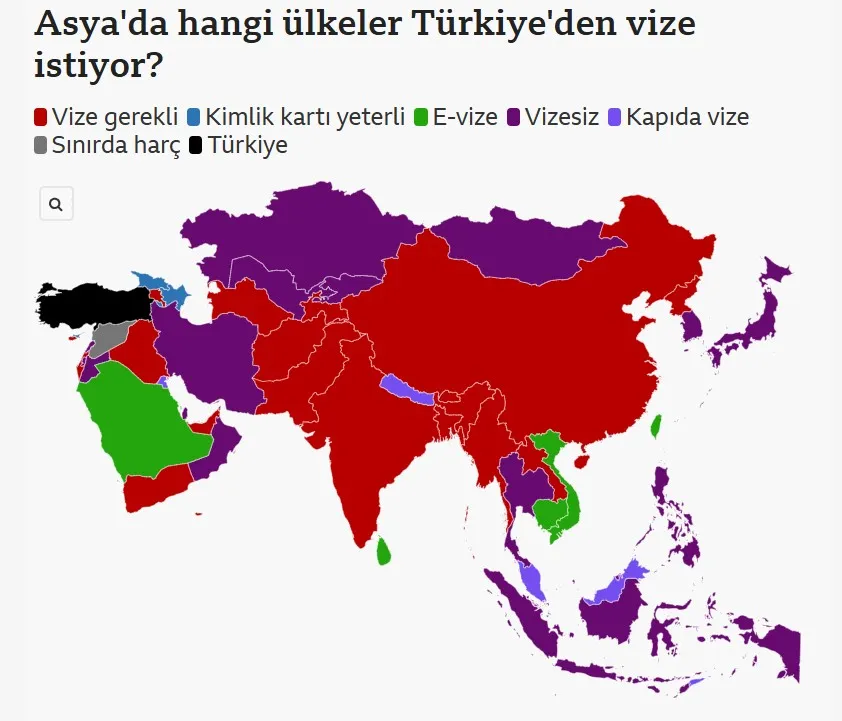 Türkiye'den vize isteyen ve istemeyen ülkeler hangileri?