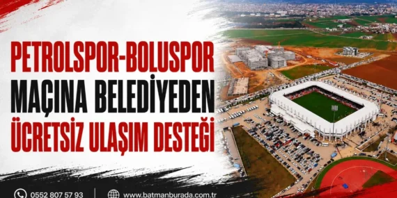 Petrolspor-Boluspor maçına belediyeden ücretsiz ulaşım desteği
