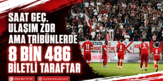 Saat geç, ulaşım zor ama tribünlerde 8 bin 486 biletli taraftar