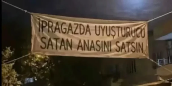 Batman uyuşturucuya karşı pankartlı tepki
