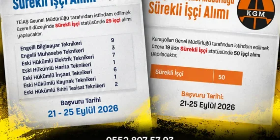 Kamu Kurumlarına KPSS şartı olmadan 285 işçi alınacak