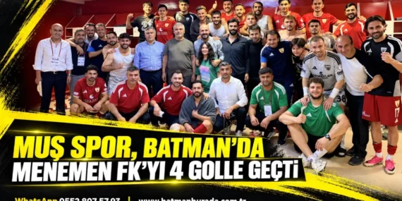 Muş spor, Batman’da Menemen Fk’yı 4 golle geçti