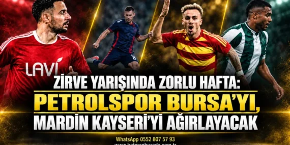 Zirve yarışında zorlu hafta: Petrolspor Bursa’yı, Mardin Kayseri’yi ağırlayacak