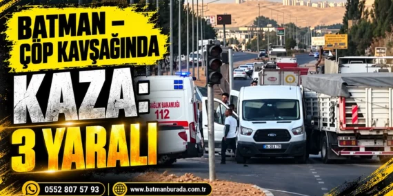 Batman – Çöp kavşağında kaza: 3 yaralı