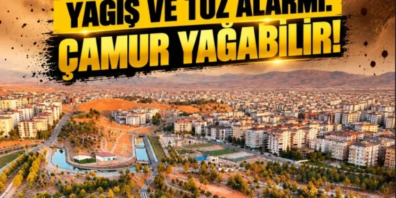 Batman’da yağış ve toz alarmı: Çamur yağabilir!