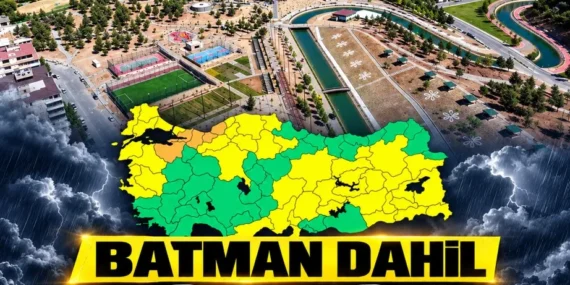 Batman dahil 48 il için sarı ve turuncu kodlu uyarı!